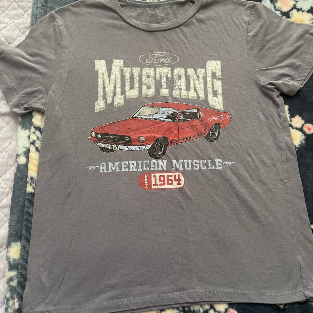 Ford Mustang American Muscle Gray T-Shirt